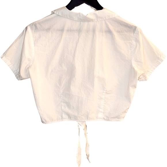 American Apparel Tie-Front Crop Top - Picture 2 of 4